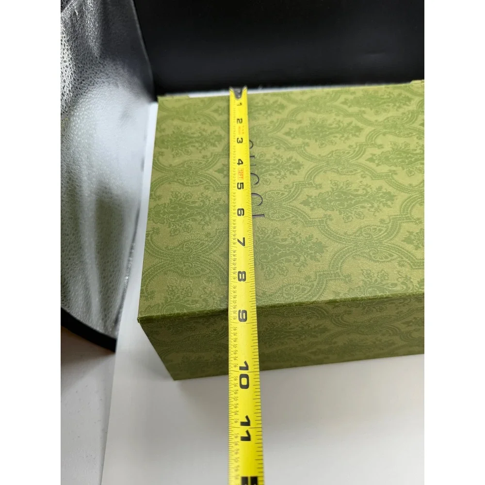 Gucci Green Damask Pattern Storage Box with Dust Bag and Tissue Paper